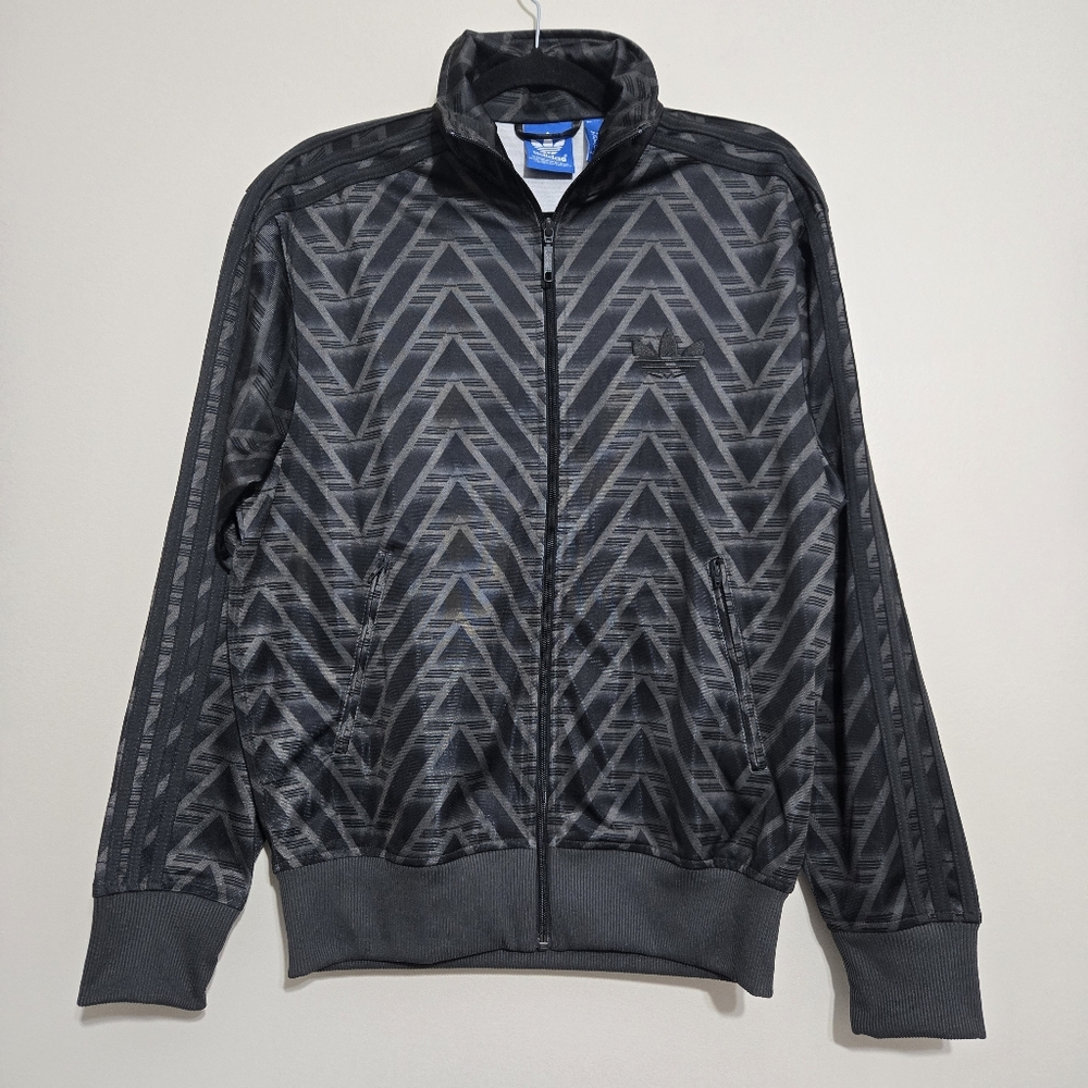 Adidas Originals Mens Black Full Zip Track Jacket Size S